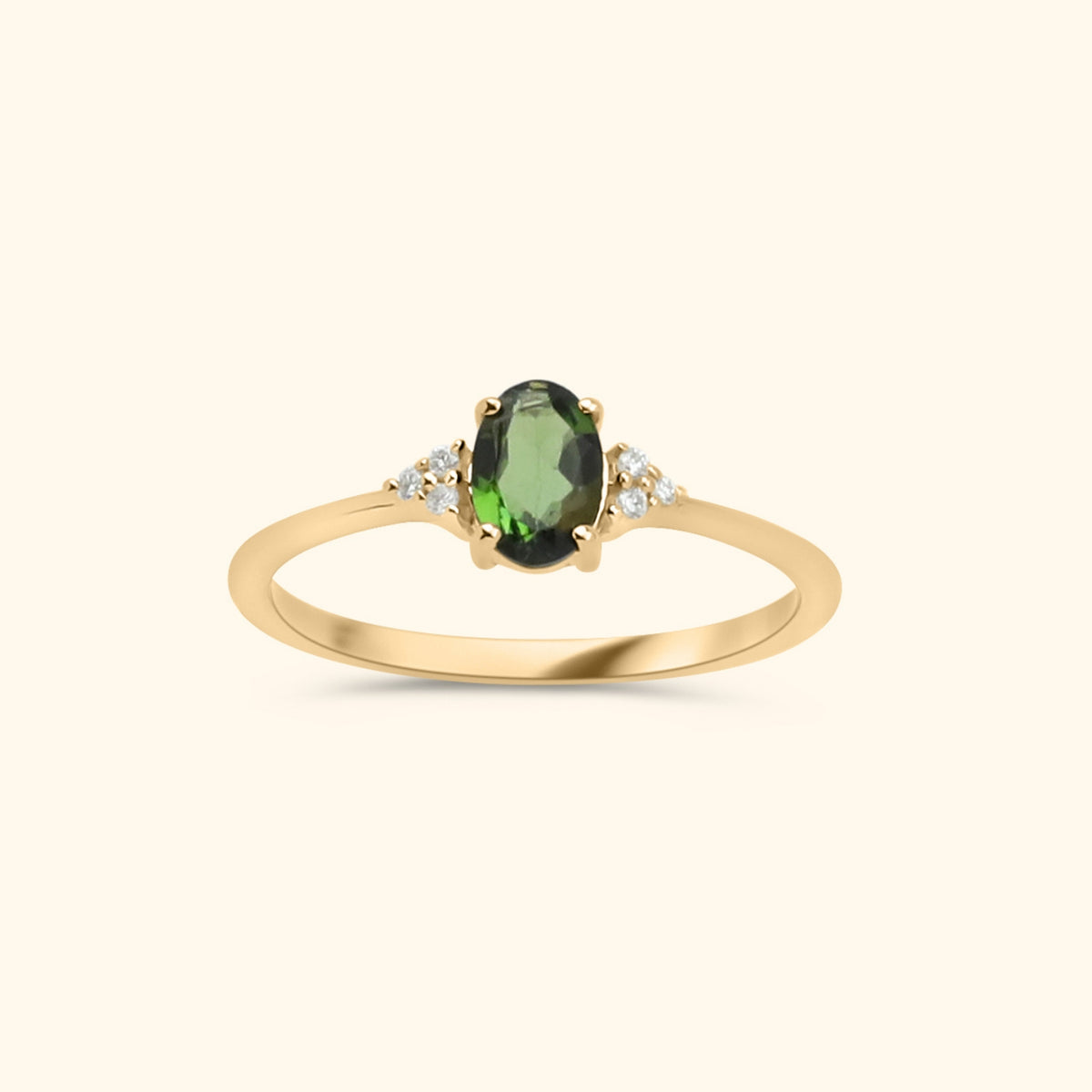 Tanja Tourmaline Diamond ring | 14K