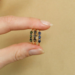 Trio Blue Sapphire ring | 14K Goud