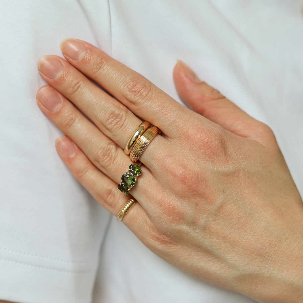 Isla Trio Tourmaline Ring | 9K