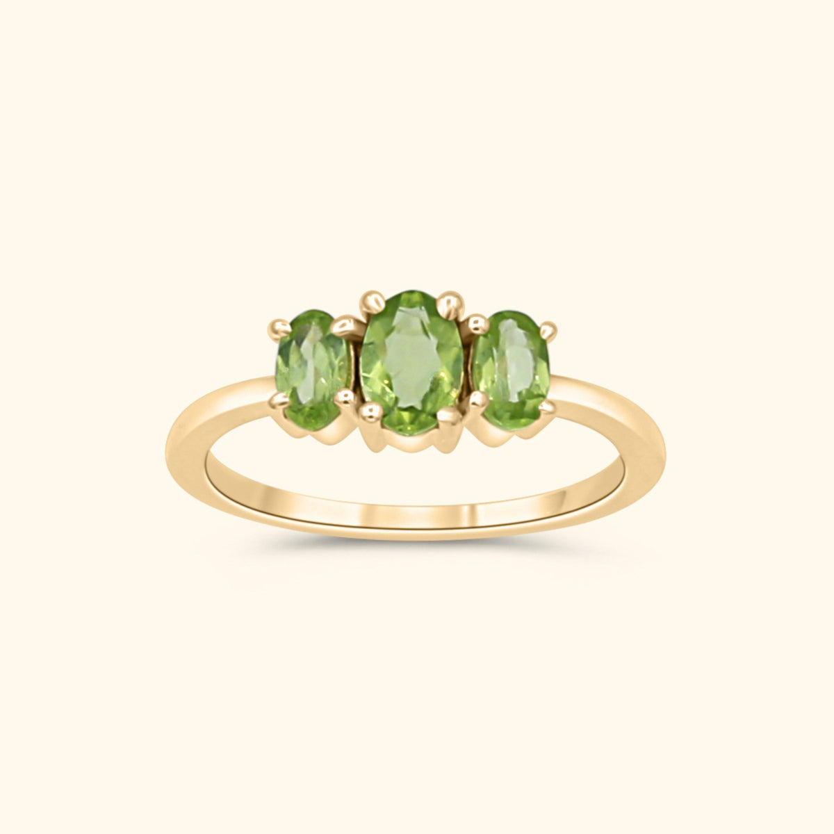 Vintage Triple Peridot ring
