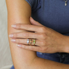 Vintage Triple Brown Champagne ring