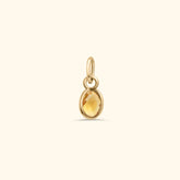 Citrine Birthstone Hanger November - 14K gouden hanger met citrien steen.