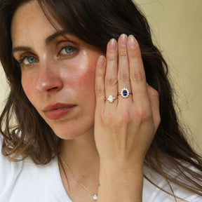Ariana Oval Diamond 1 ct ring | 14K
