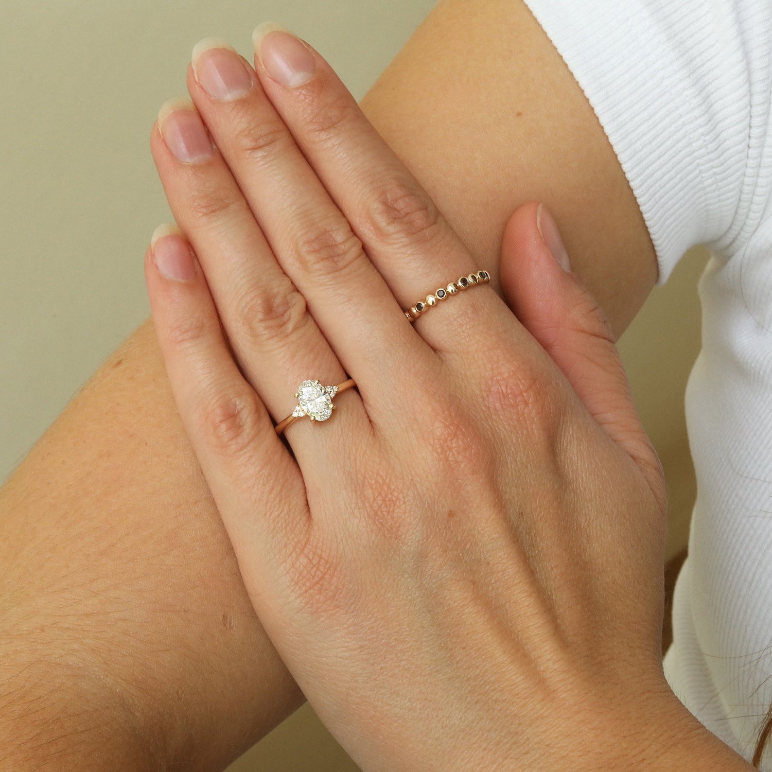 Bubba Smoky Stacker Ring | 9K