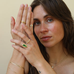 Tiara Signet Ring | Gold Plated