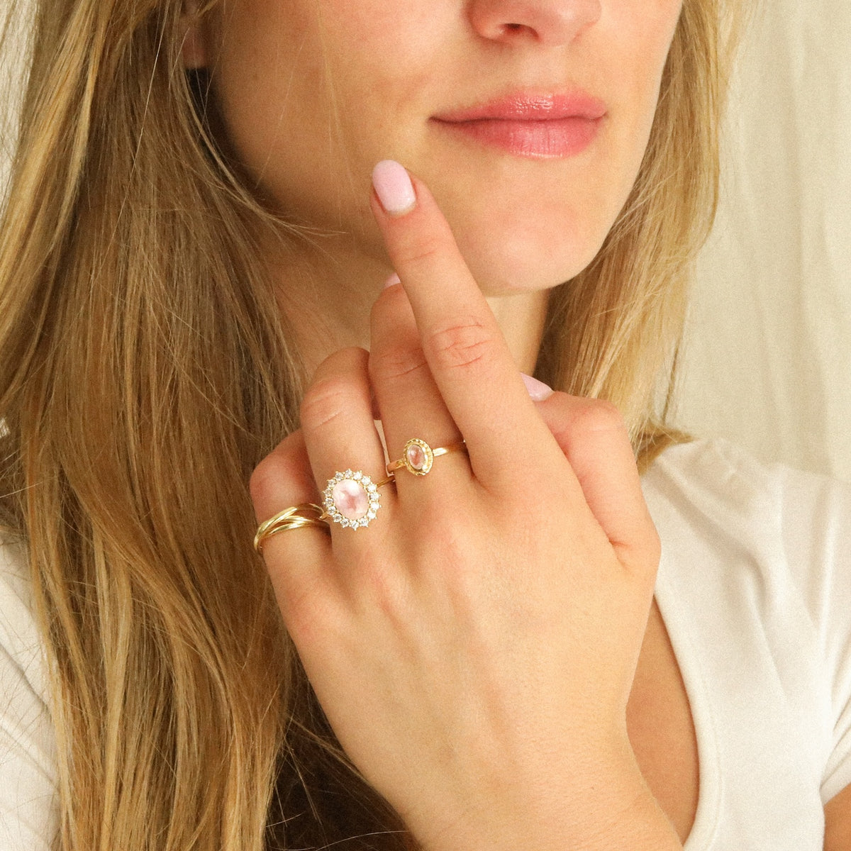 Sim Rose Quartz ring