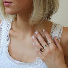 Tanja Emerald ring | 9K