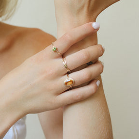 Vintage Luna Citrien | 14K Goud