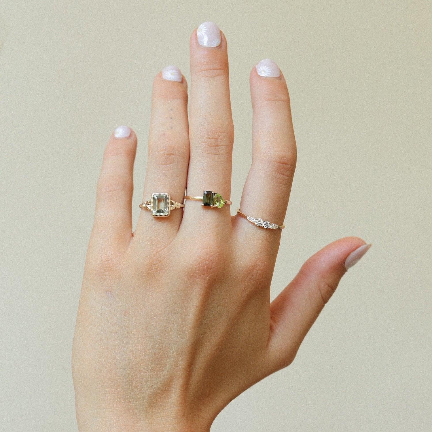 Vicky Green Amethyst Square ring | 9K