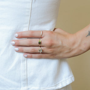 Vicky Green Amethyst Square ring | 9K