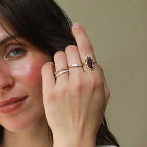 Jane Garnet ring | 9K
