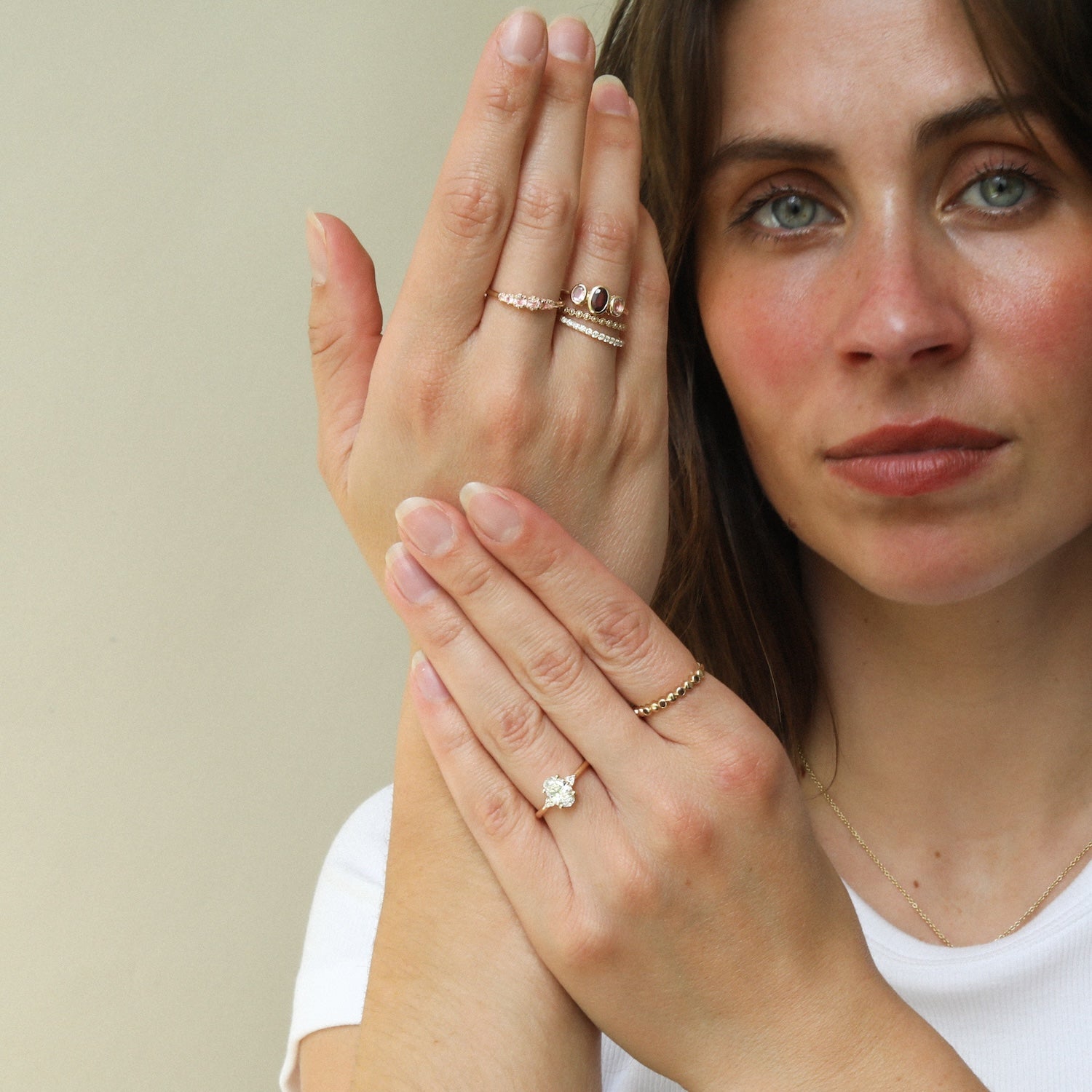 Bubba Smoky Stacker Ring | 9K