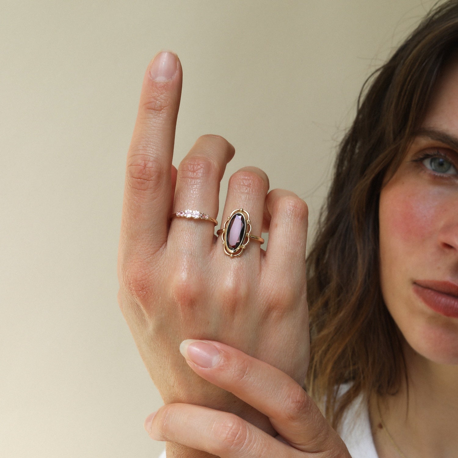 Jane Garnet ring | 9K