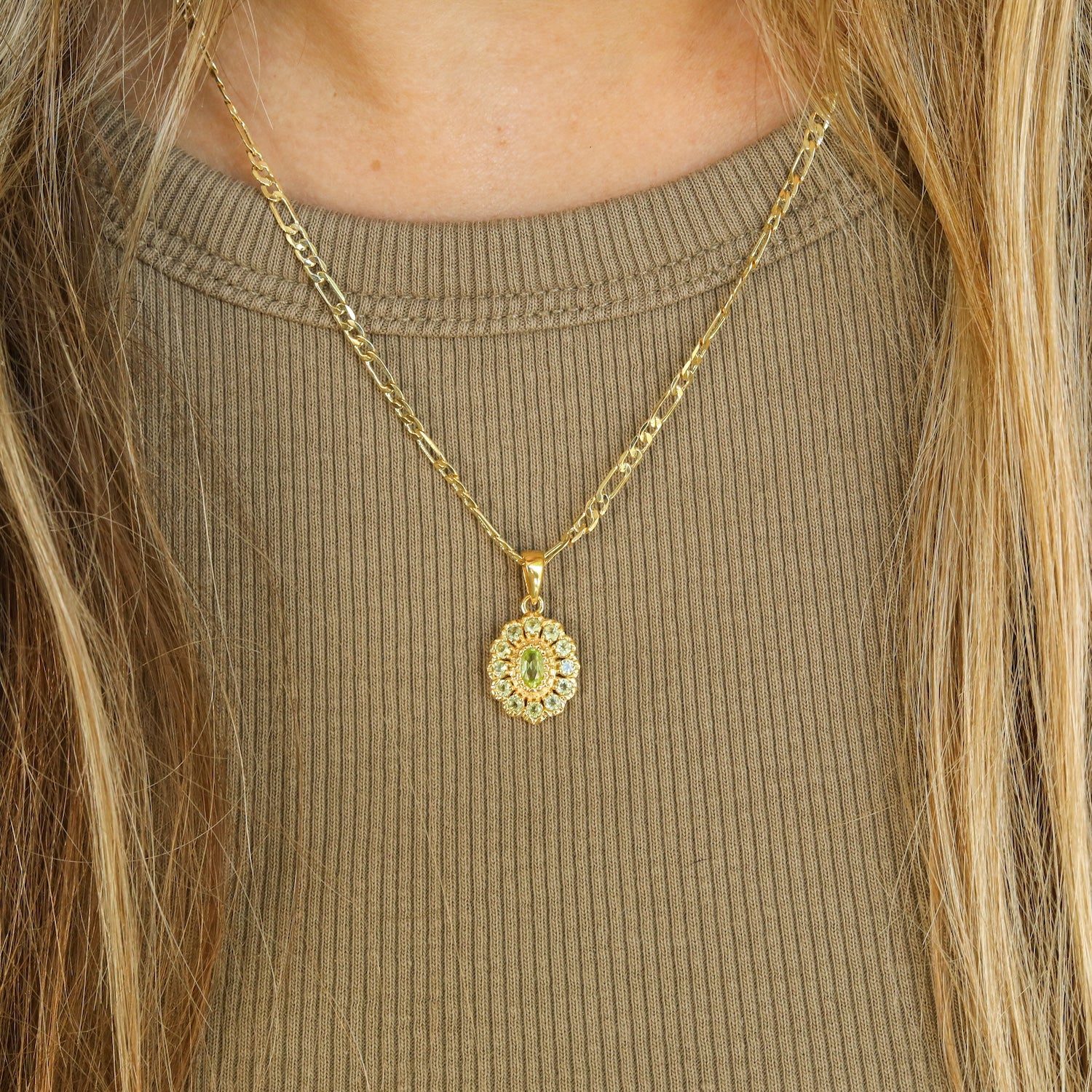 Kae Peridot Bloem Ketting