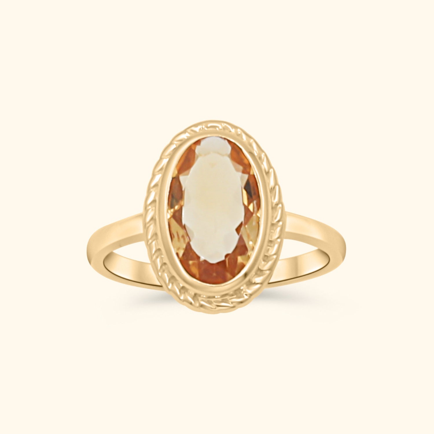 Vintage Luna Citrine | 14K Gold