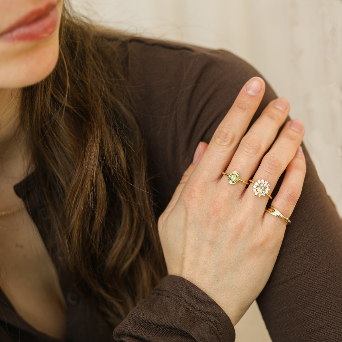 August peridot - Birthstone ring