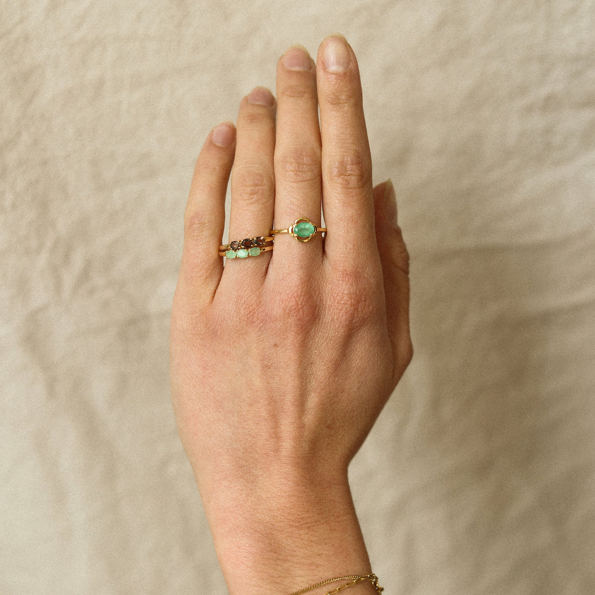 Loet Emerald ring | 14K goud