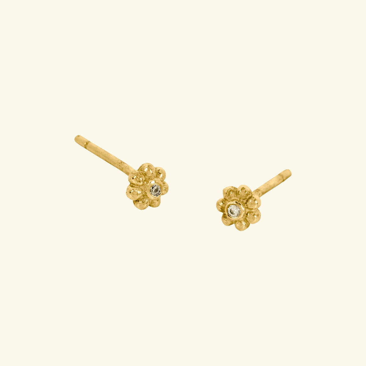 Flower Zirconia Stud Earrings