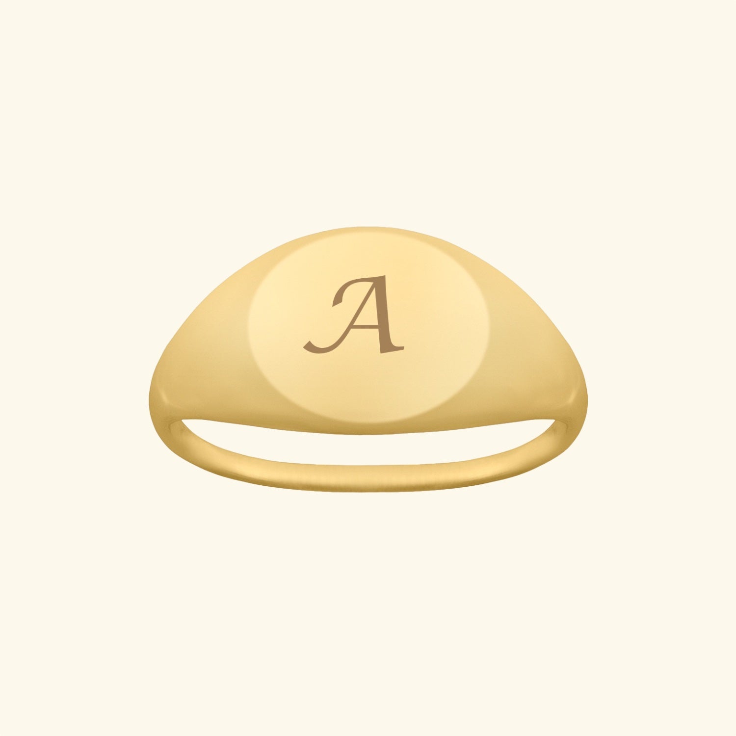 Initial Signet Ring | Gold Plated