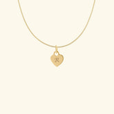 Engraving Pendant Heart | with Initial | Gold colored