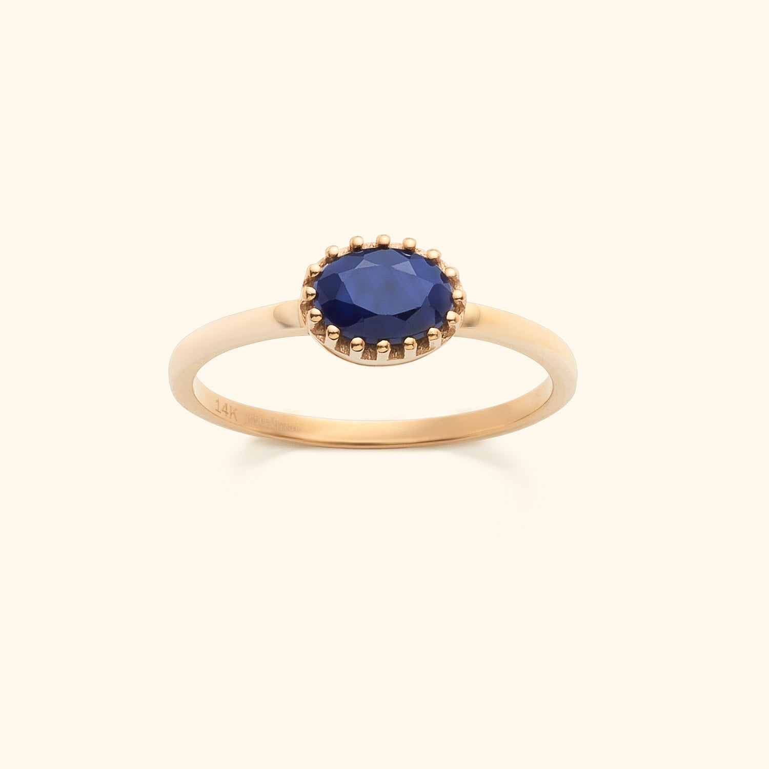 Steffy Sapphire Ring | 14K Goud