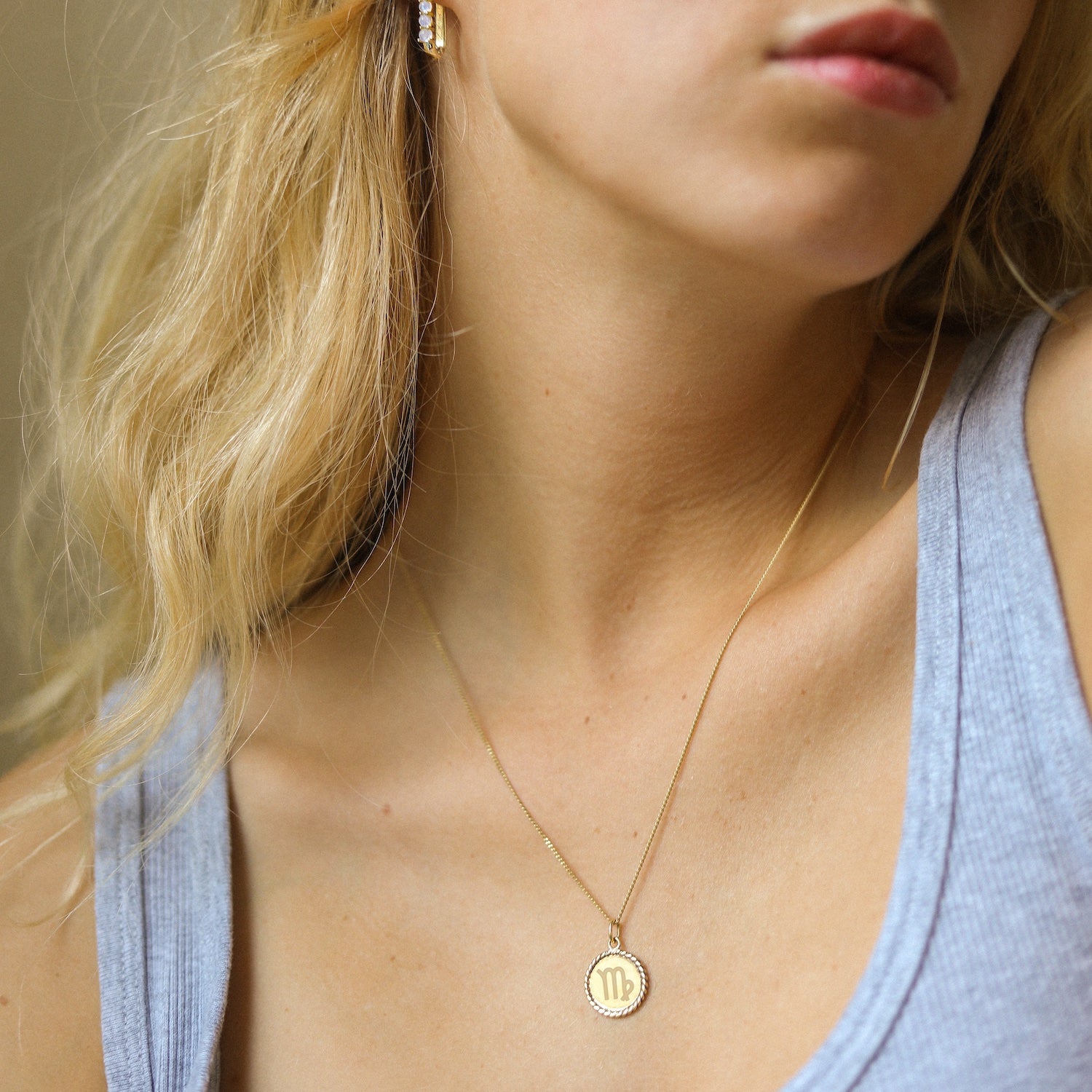 Constellation Necklace | with Engraving Initials Back | Gold colored