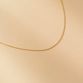 Gold Necklace 14K Gold | 1 mm gourmet chain