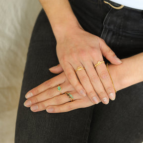 Loet Emerald ring | 14K goud