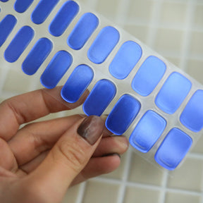 Nail stickers gel polish | Chrome Electric Blue