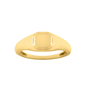 Engrave Ring Square | with Initial Engraving | Gold colored